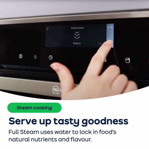 NEFF N90 Compact Electric Single Oven - Graphite - AO Annotation - Full Steam